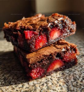 Strawberry Sweetheart Brownies Recipe