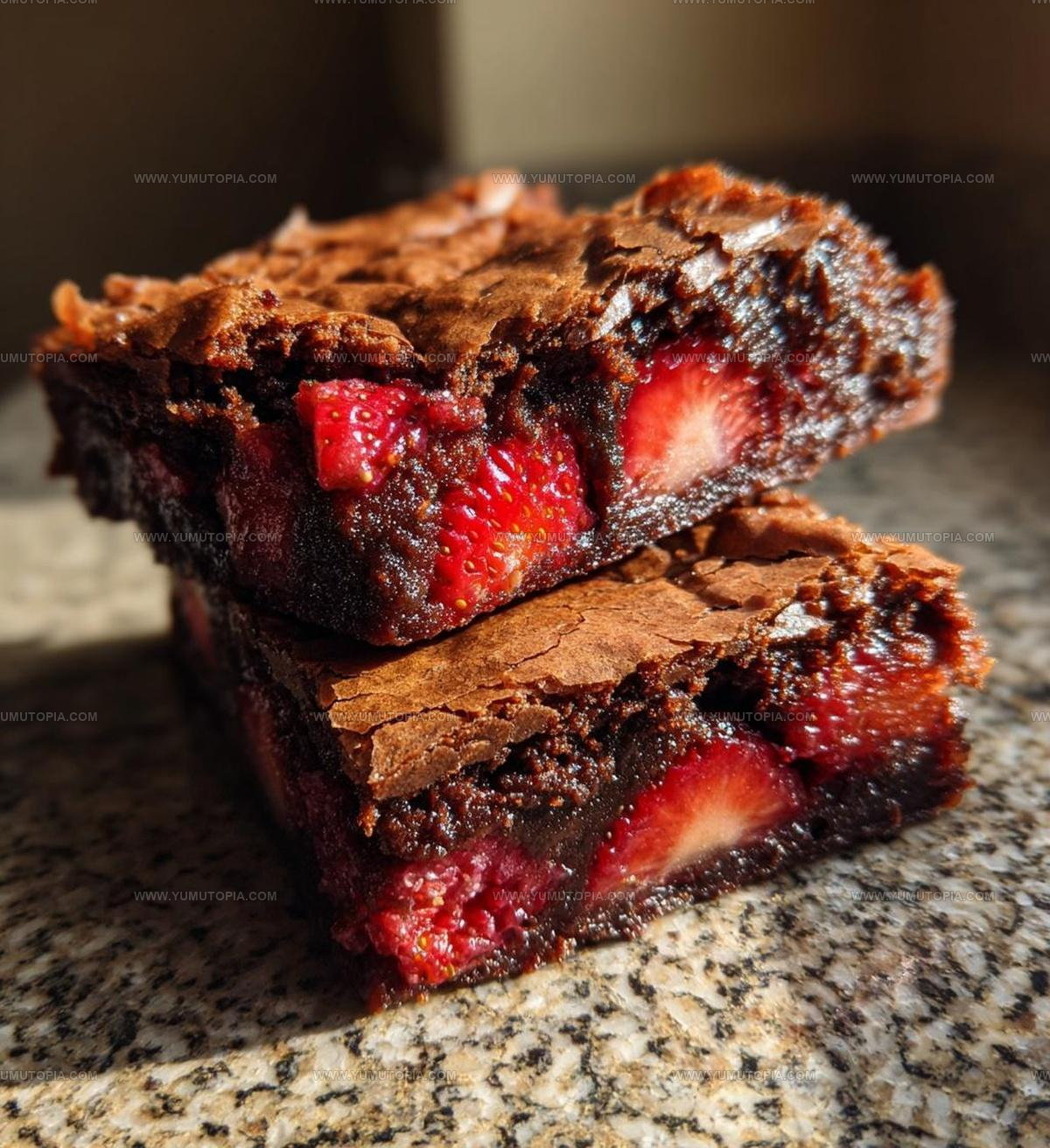 Strawberry Sweetheart Brownies Recipe
