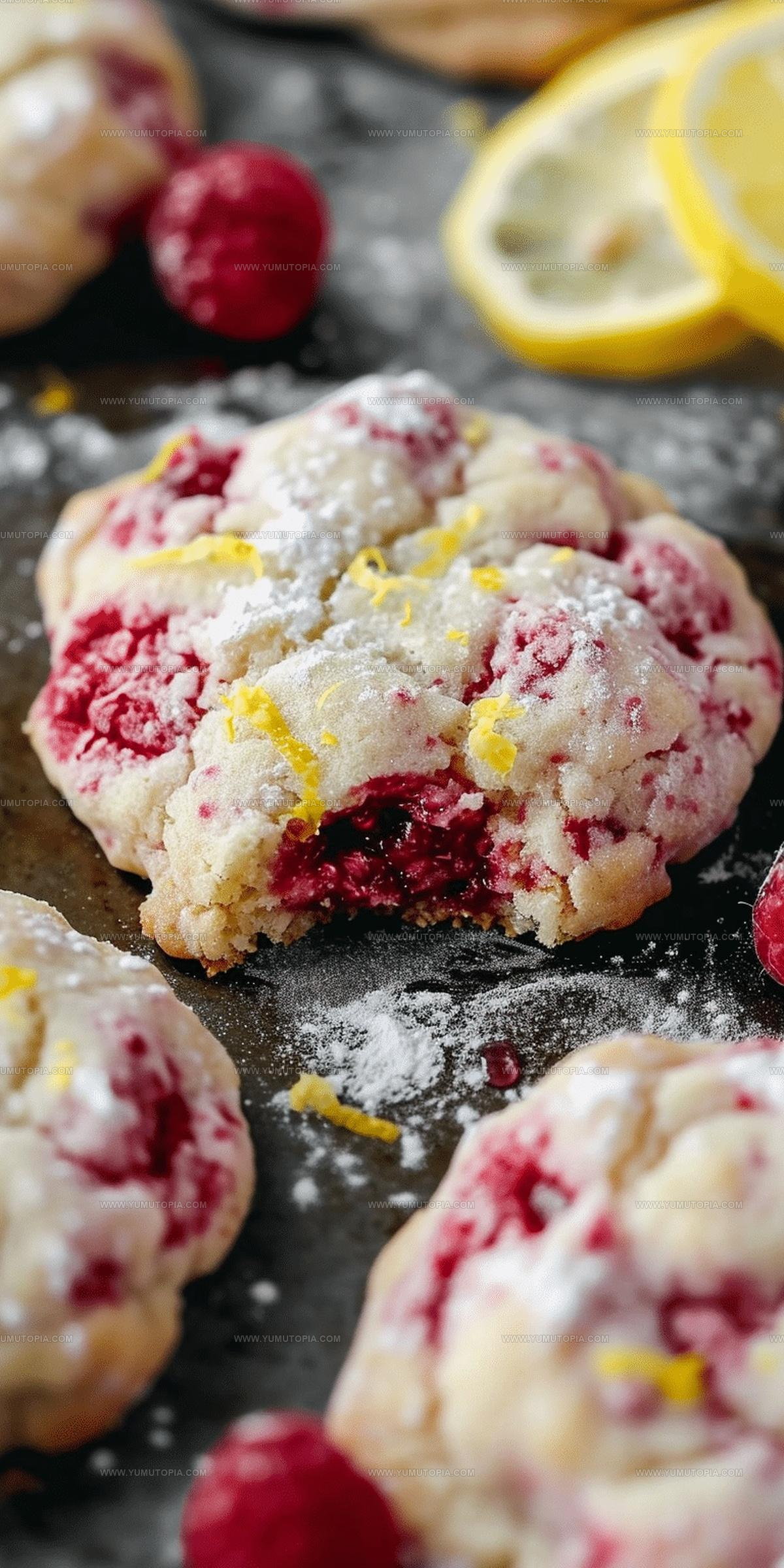 Citrus-Glazed Lemon Raspberry Cookies Recipe