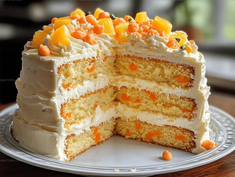 Pineapple-Studded Carrot Cream Cake Recipe