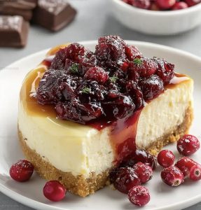 White Chocolate Cranberry Cheesecake Recipe