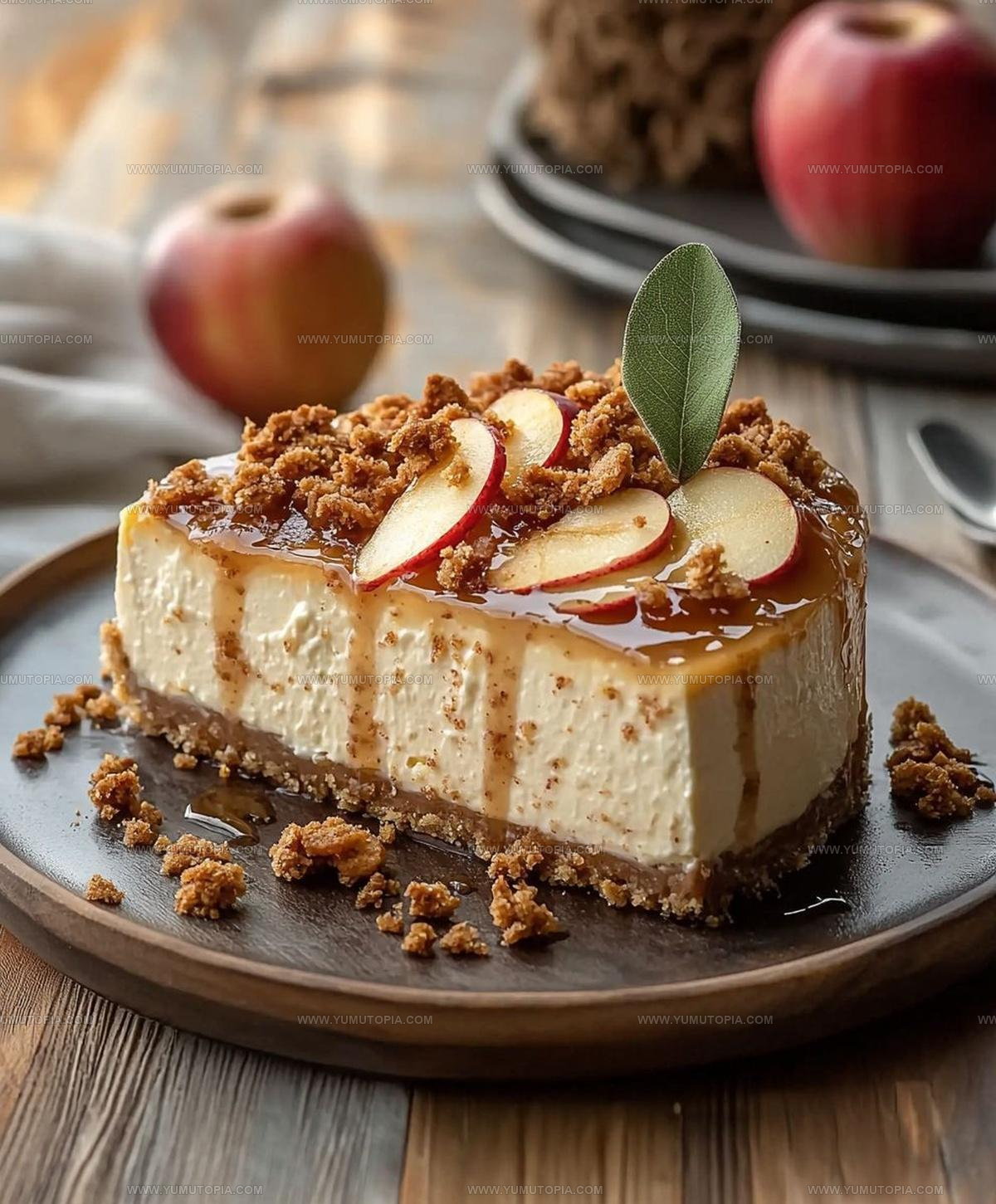 Caramel-Apple Apple Crisp Cheesecake Recipe