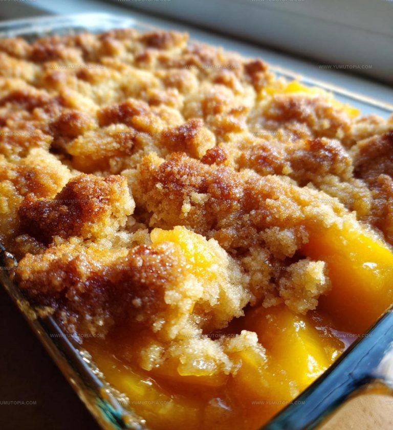 3-Ingredient Peach Cobbler Recipe