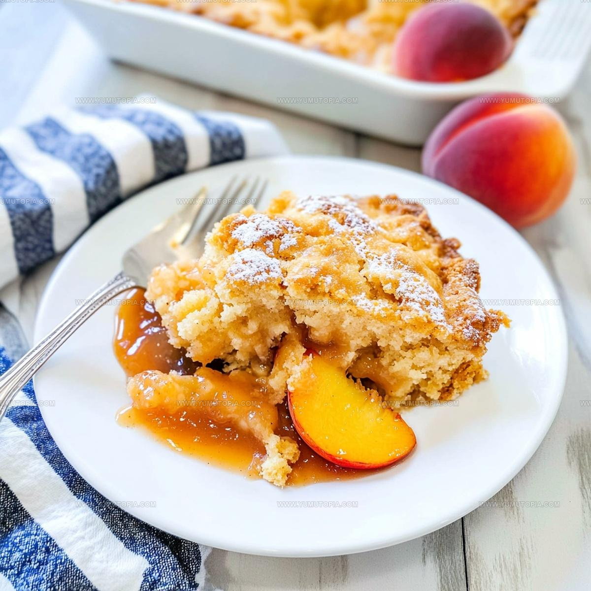 Simple Peach Cobbler Dump Cake Recipe