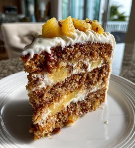 Southern Creamy Pineapple Pecan Cake Recipe