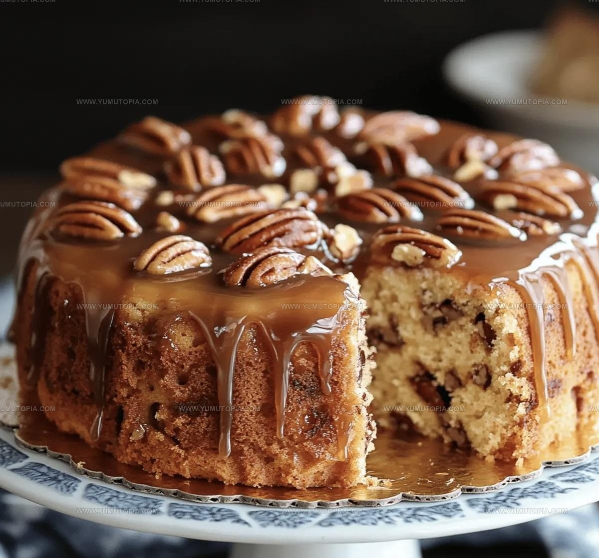 Moist Butter Pecan Praline Poke Cake Recipe