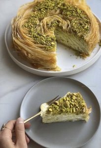 Creamy Pistachio Baklava Cheesecake Recipe