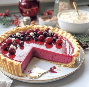 Luscious Cranberry Custard Pie Recipe