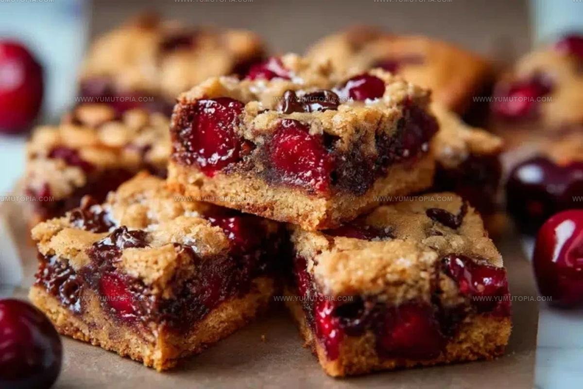 Chocolate Chip Cherry Blondie Bars Recipe