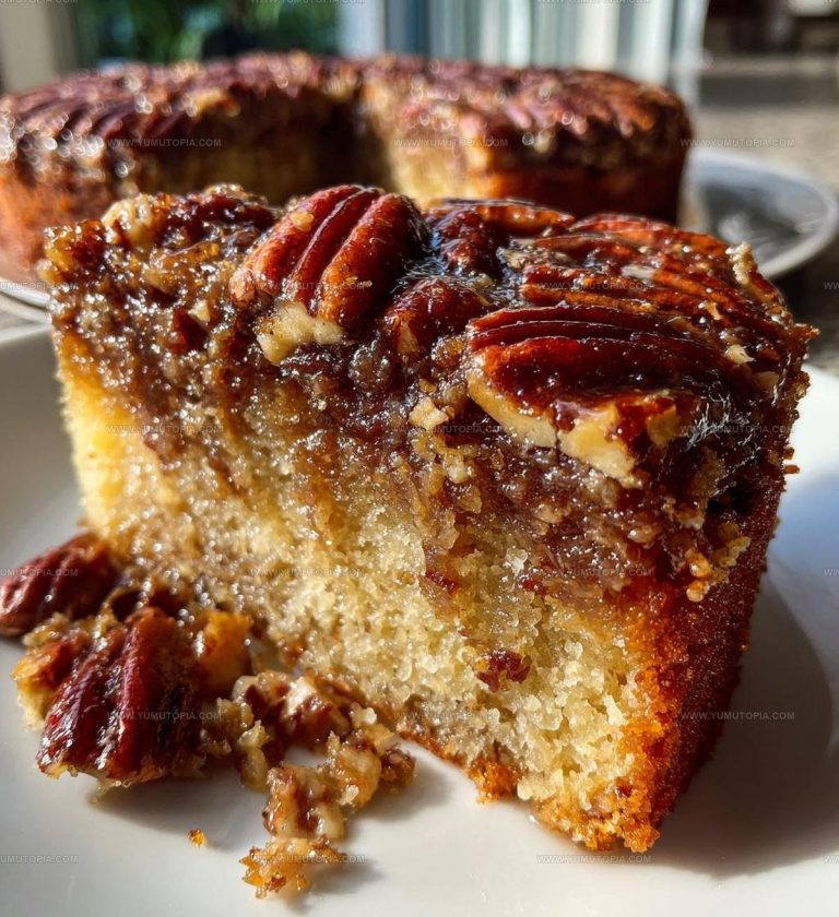 Moist Pecan Upside Down Cake Recipe