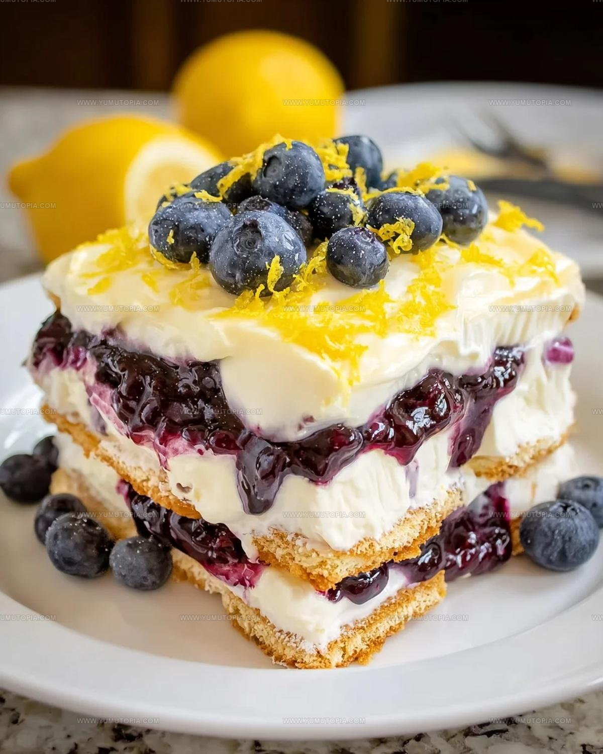 Lemon Blueberry Icebox Cake Recipe