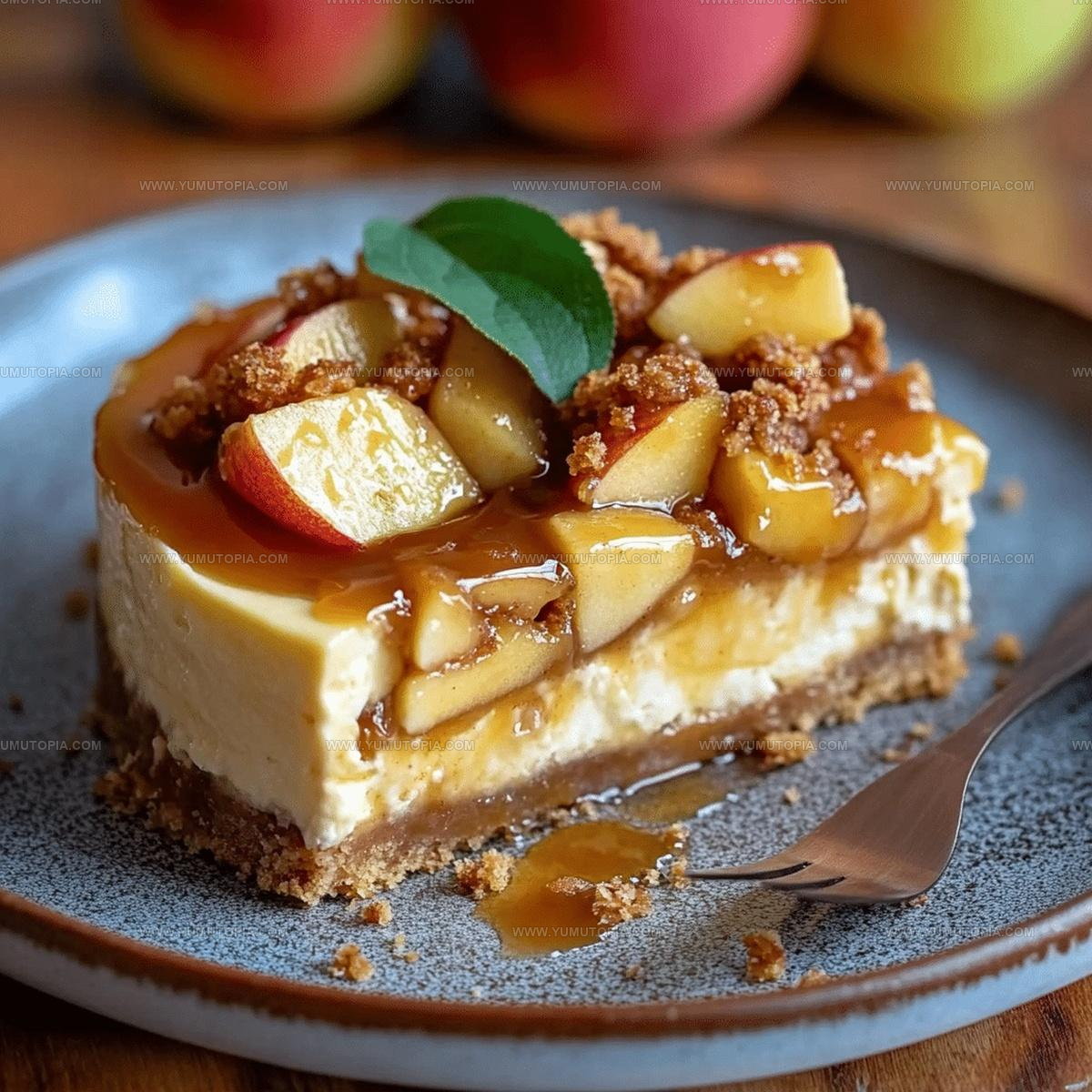 Gooey Caramel Apple Crisp Cheesecake Recipe