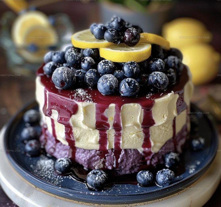 Zesty Lemon Blueberry Mousse Cake Recipe