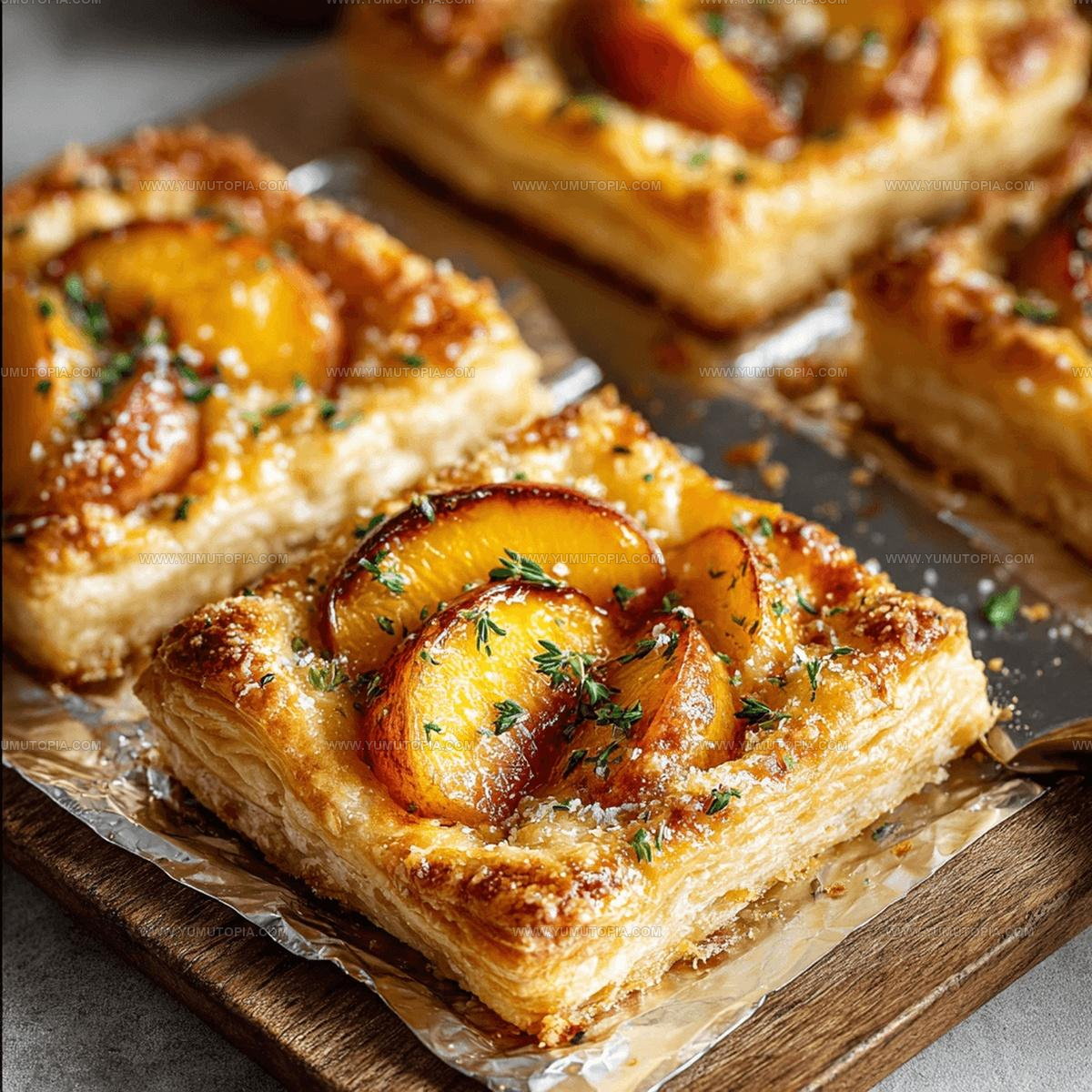 Peach Puff Pastry Ribbons Recipe