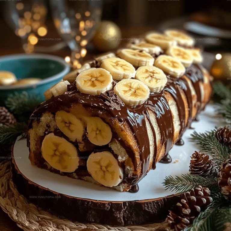 Rolled Banana Chocolate Cake Recipe