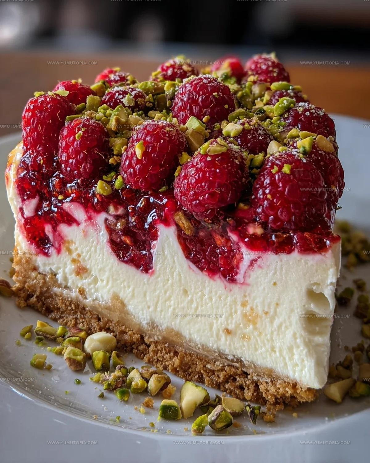 Raspberry Pistachio Cheesecake Recipe