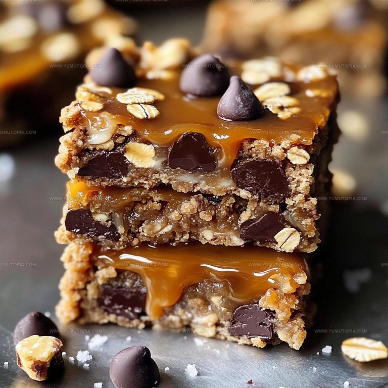 Salted Caramel Chocolate Chip Oat Bars Recipe