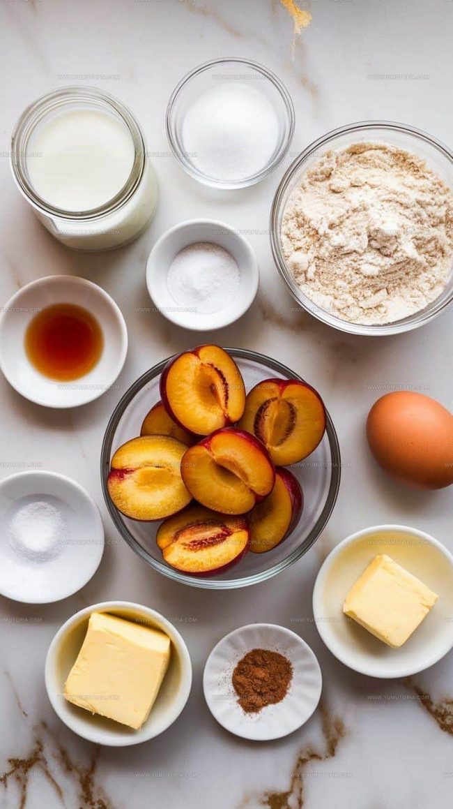 German Plum Cake with Streusel Ingredient List