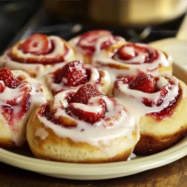 Sweet Ingredients For Strawberry Cheesecake Cinnabon Rolls