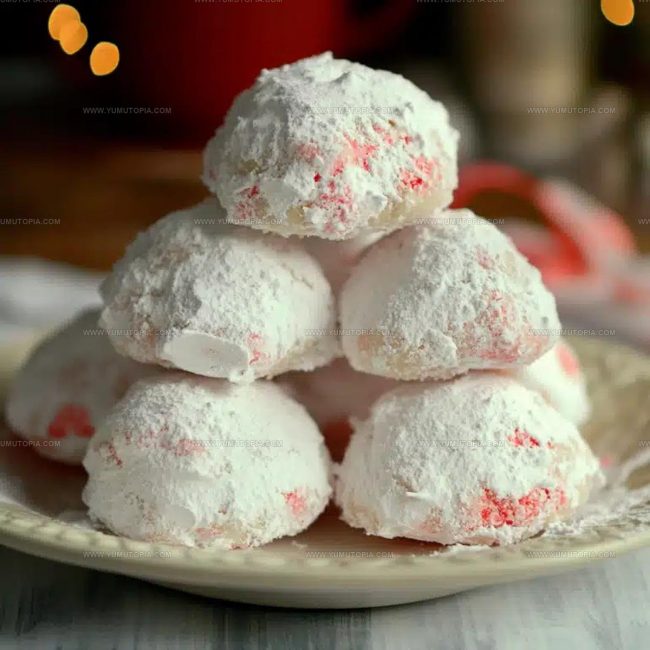What Goes Into Meltaway Peppermint Snowball Cookies