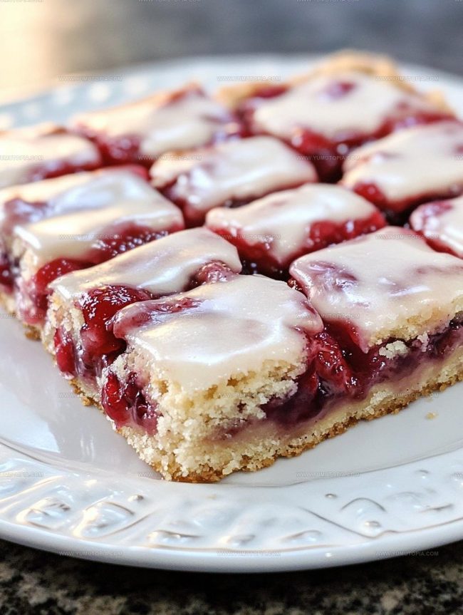 Preparing Cherry Bars Step by Step