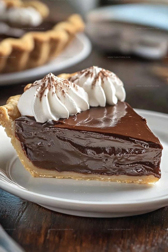 Baking Notes for Smooth Chocolate Pie