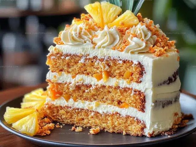 Process for Frosting and Layering Pineapple Carrot Cream Cake