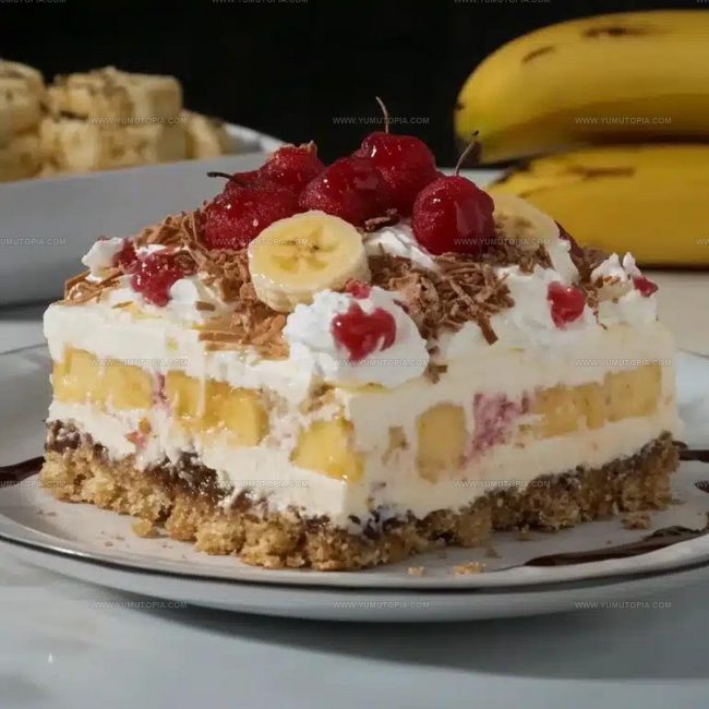 Banana Cream Chocolate And Fruit Layers Of This Cake