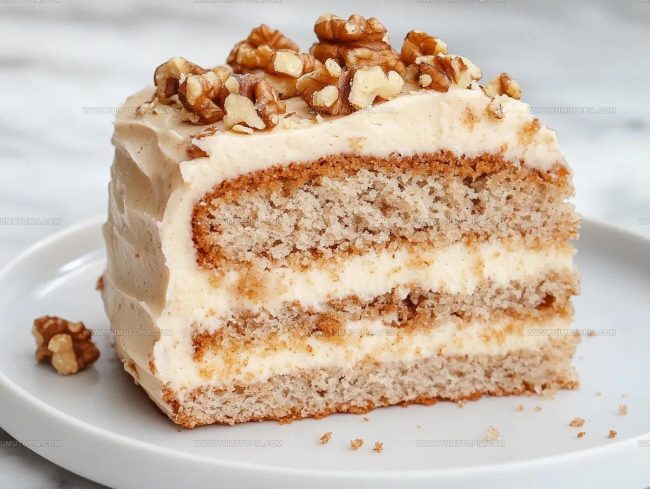 Moist Banana Walnut Cake Baking Steps