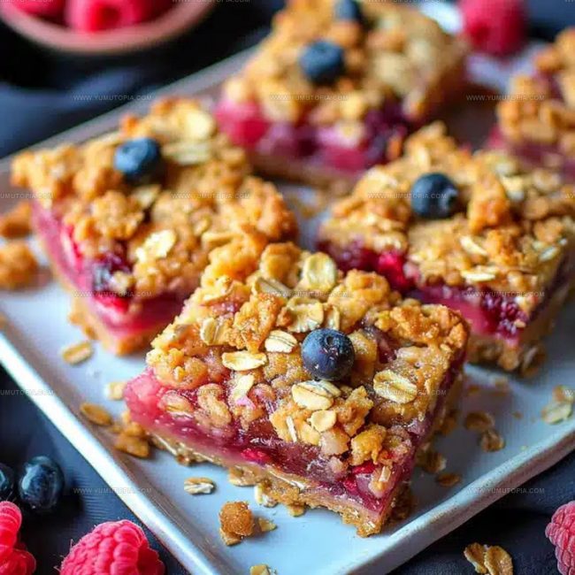 Technique for Slicing Clean and Structured Rhubarb Oat Bars