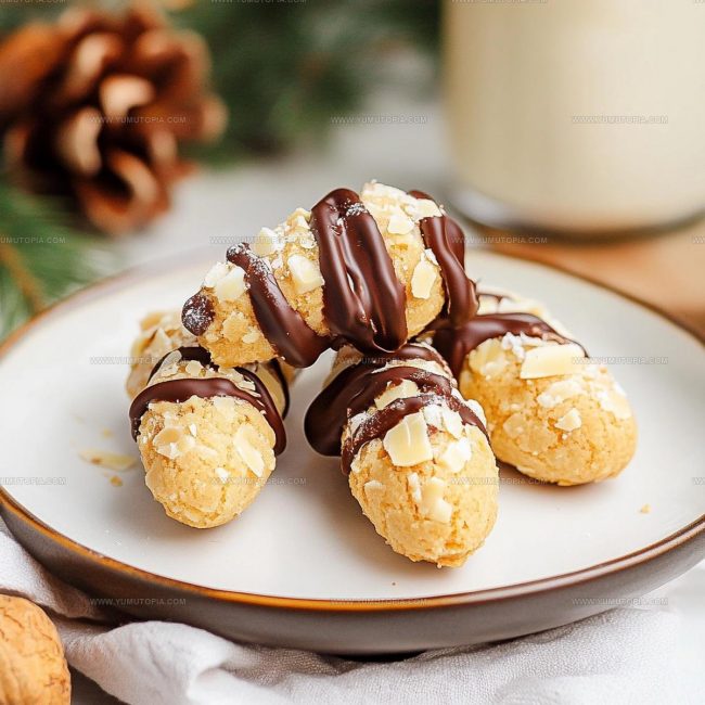 Chocolate Dipped Almond Horn Cookies Recipe Method