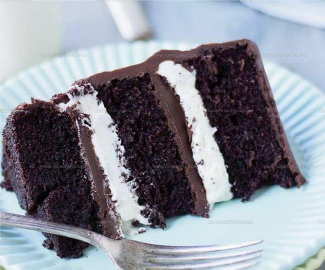 How to Layer Salted Caramel Ding Dong Cake