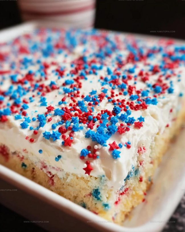 Little Things That Help Patriotic Funfetti Cake