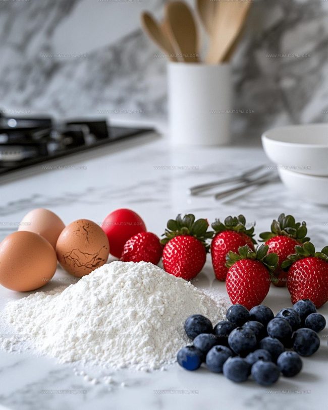 Full Ingredient List for Red White and Blue Flag Cake