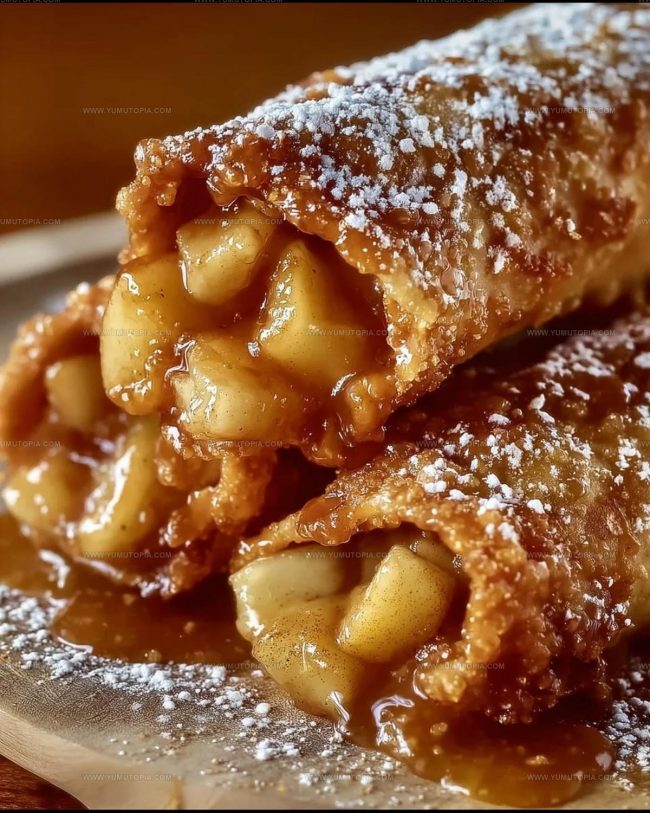 Apple Pie Egg Rolls Baking Instructions