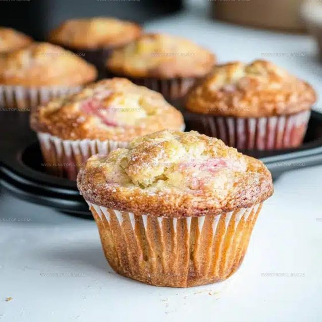 Process for the Mix, Scoop, and Bake Rhubarb Muffin Rhythm