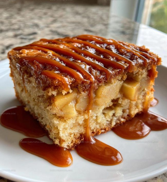 Salted Caramel Apple Sheet Cake Baking Instructions