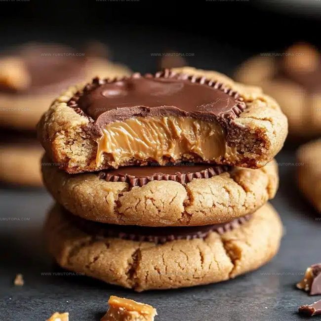 Stuffed and Swirled Twists for Peanut Butter Cup Cookies