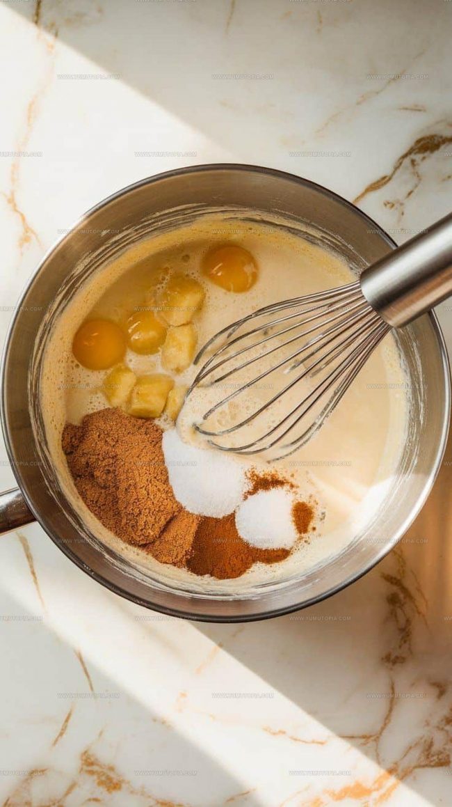 Banana Bread Pudding Cake Preparation Steps