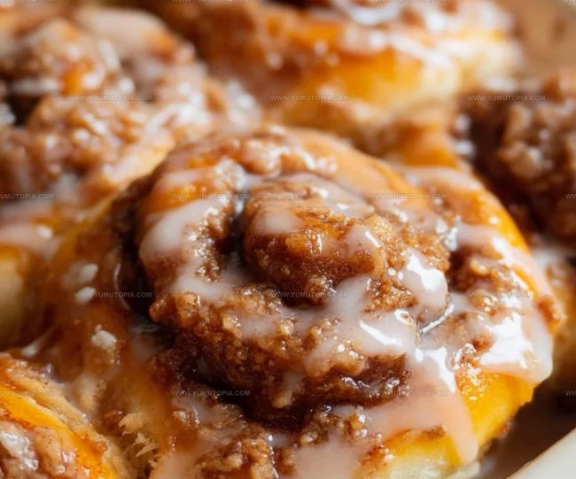 Steps For Making Peach Cobbler Cinnamon Rolls