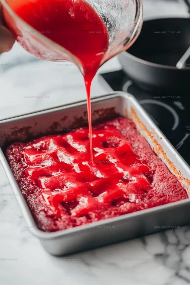 How to Prepare Strawberry Jello Poke Cake