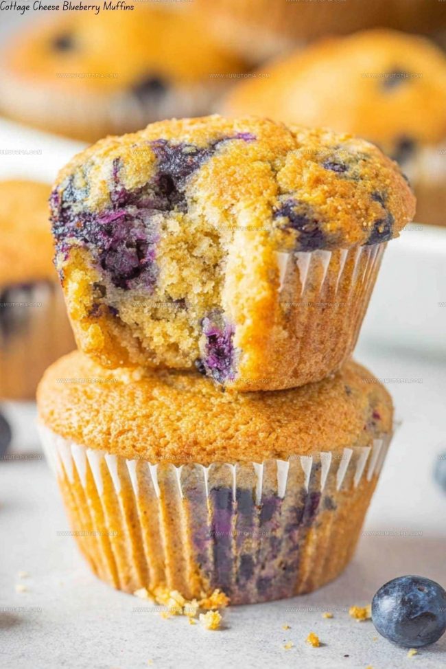 Cottage Cheese Blueberry Muffins Baking Instructions