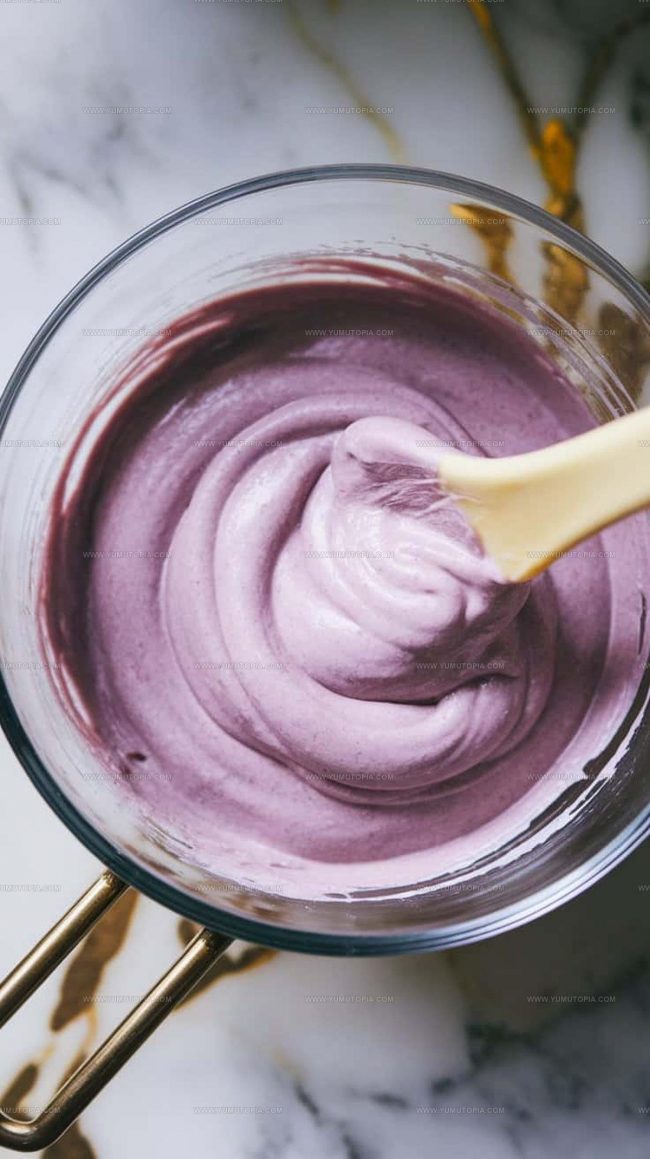 Ube Lava Cake Baking Instructions