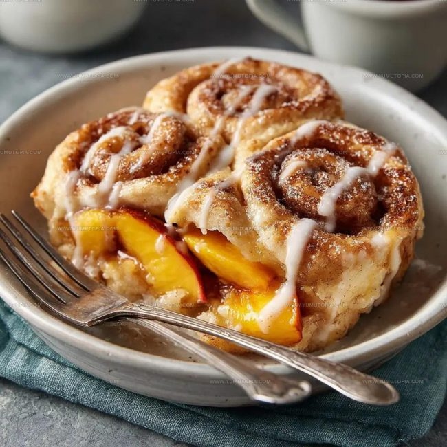 Steps for Making Peach Pie Cinnamon Rolls