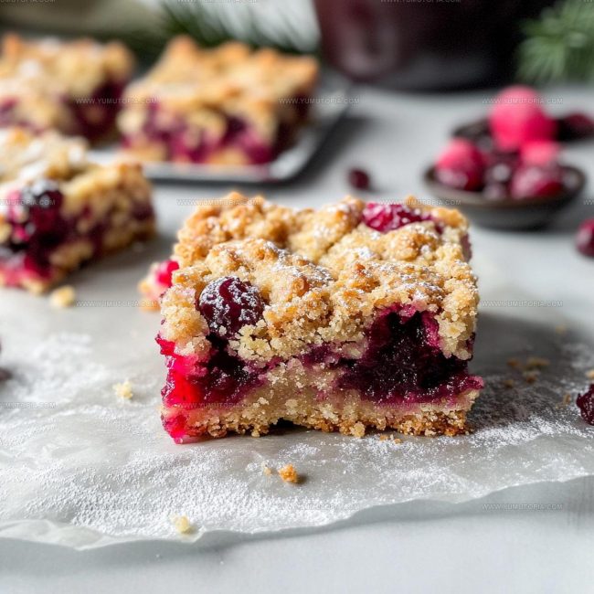 Helpful Texture Notes for Cranberry Shortbread Bars