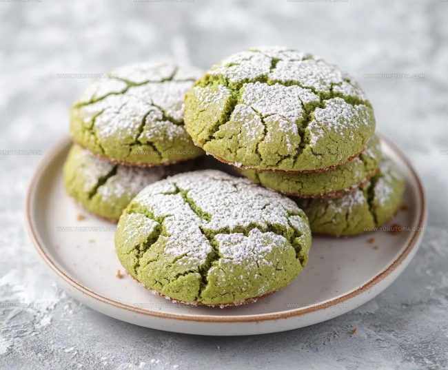 How to Make Matcha Crinkle Cookies