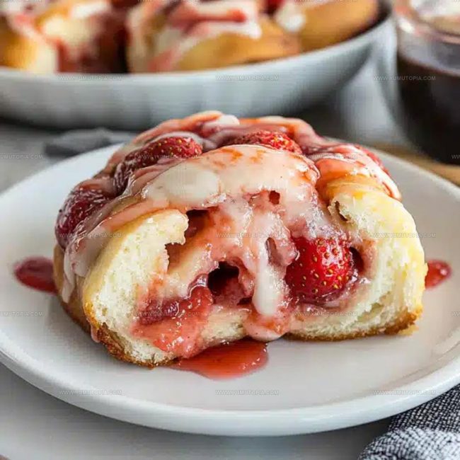 Strawberry Forward Ingredients in Cheesecake Sweet Rolls