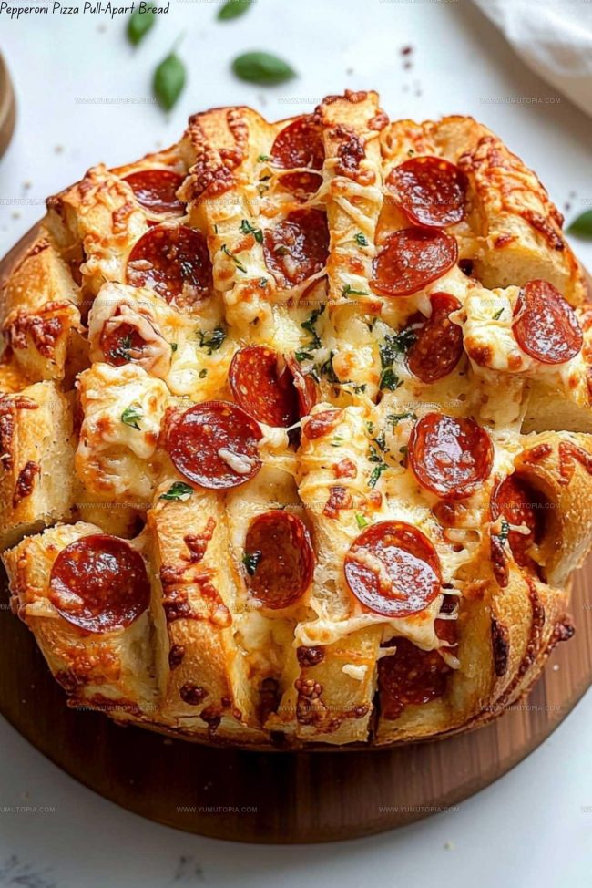 Pepperoni Pull Apart Bread Baking Instructions