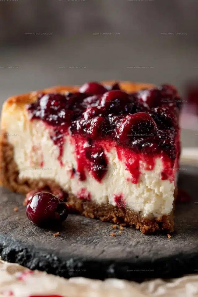 Fruit Topping And Crust Modifications For Cherry Cheesecake