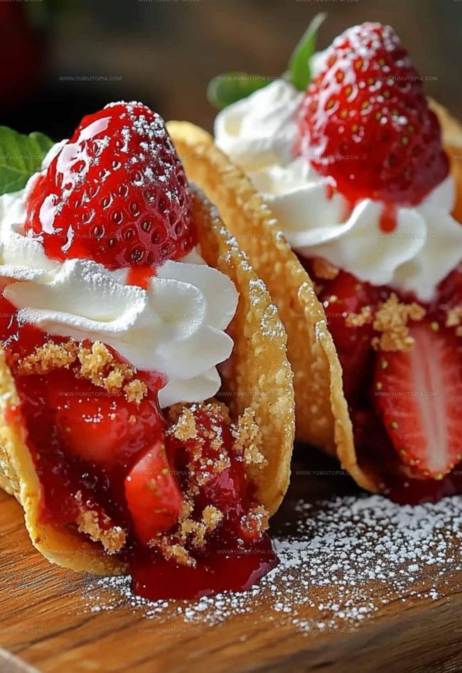 How to Make Crunchy Strawberry Cheesecake Tacos
